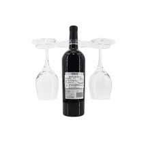 Factory sale 2 pieces acrylic wine glass rack holder wine bottle racks with glass racks